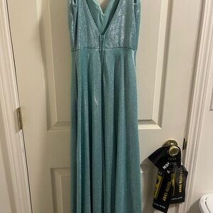 B Darlin Glitter Teal Dress size 1/2